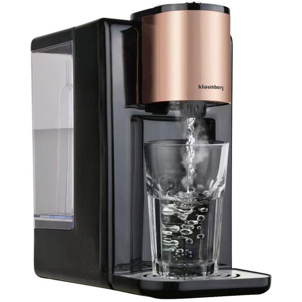 Klausberg KB7879 heetwaterdispenser 2,2 L, zwart en rosé goud