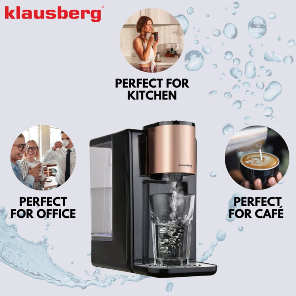 Klausberg KB7879 heetwaterdispenser 2,2 L, zwart en rosé goud (4)