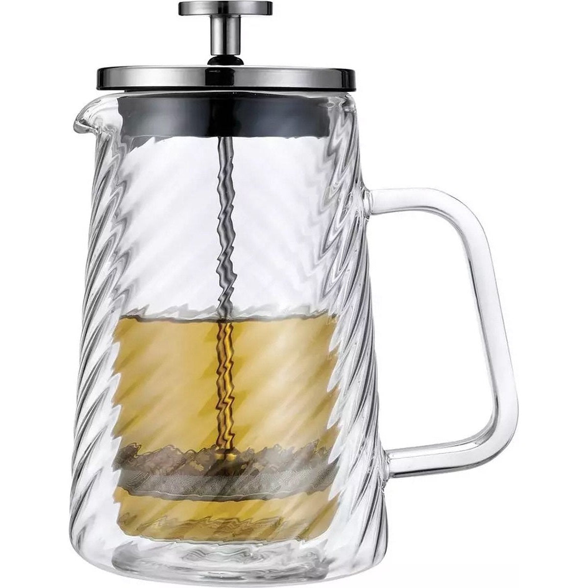 Klausberg Piston koffie- en theezetter van glas, 1 L