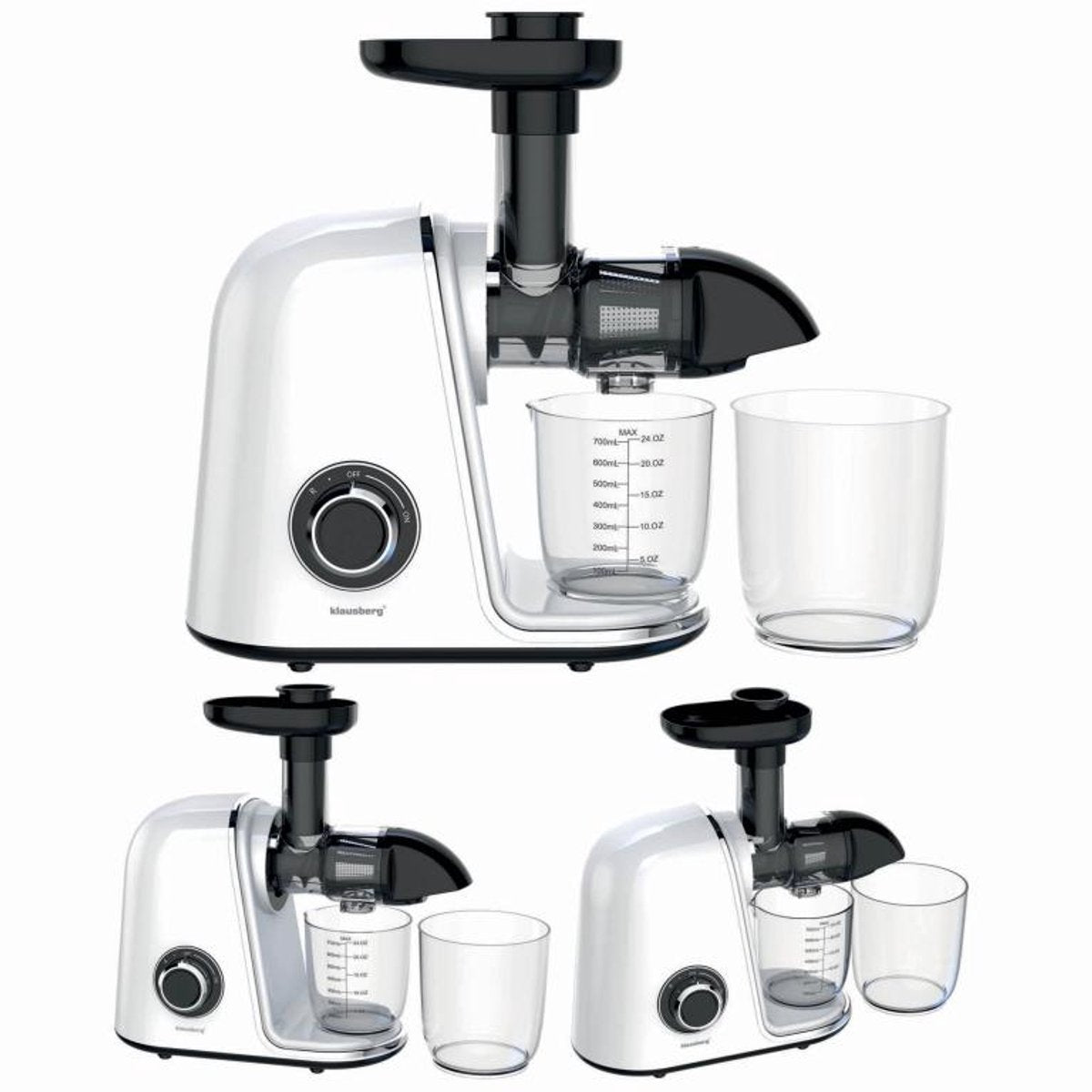 Klausberg KB-7869 slowjuicer 150 W, 700 ml, wit (12)