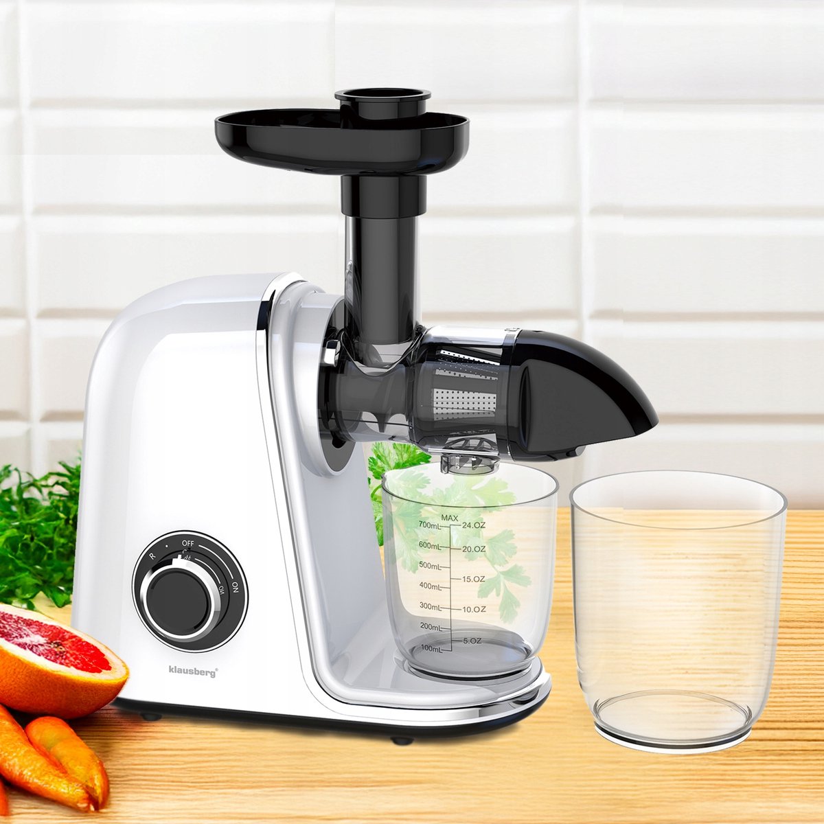 Klausberg KB-7869 slowjuicer 150 W, 700 ml, wit (7)