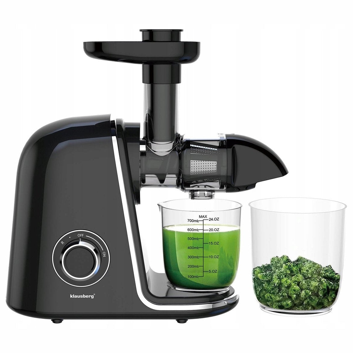Klausberg KB-7866 slowjuicer 150 W, zwart met zilver