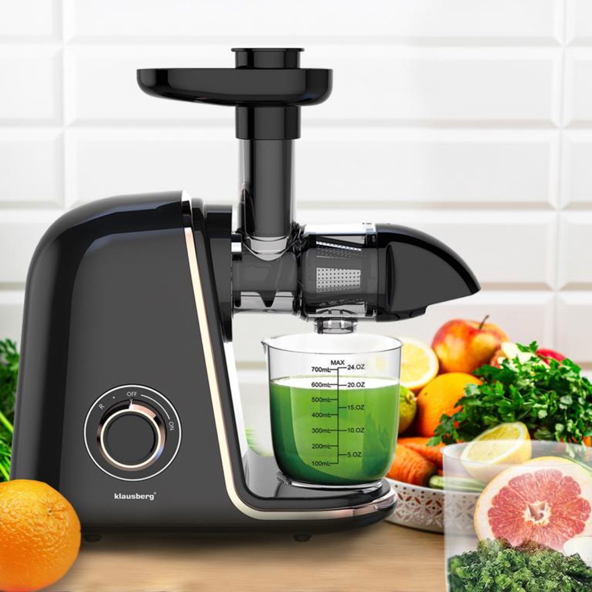Klausberg KB-7867 slowjuicer 150 W, 700 ml, roségoud (4)