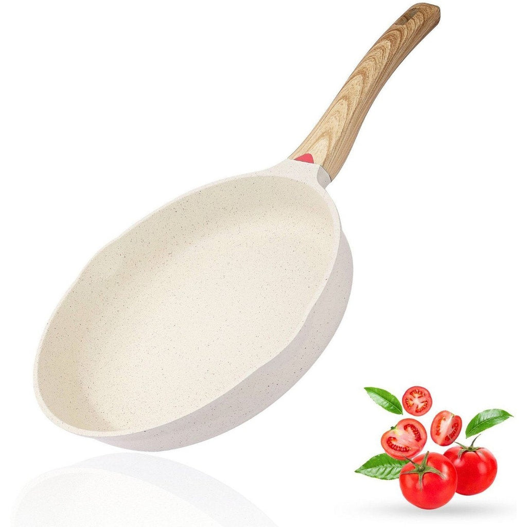 Koekenpan met antiaanbaklaag, ivoor, 24 cm, inductie