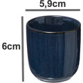 Espressokopje van aardewerk, blauw, 100 ml