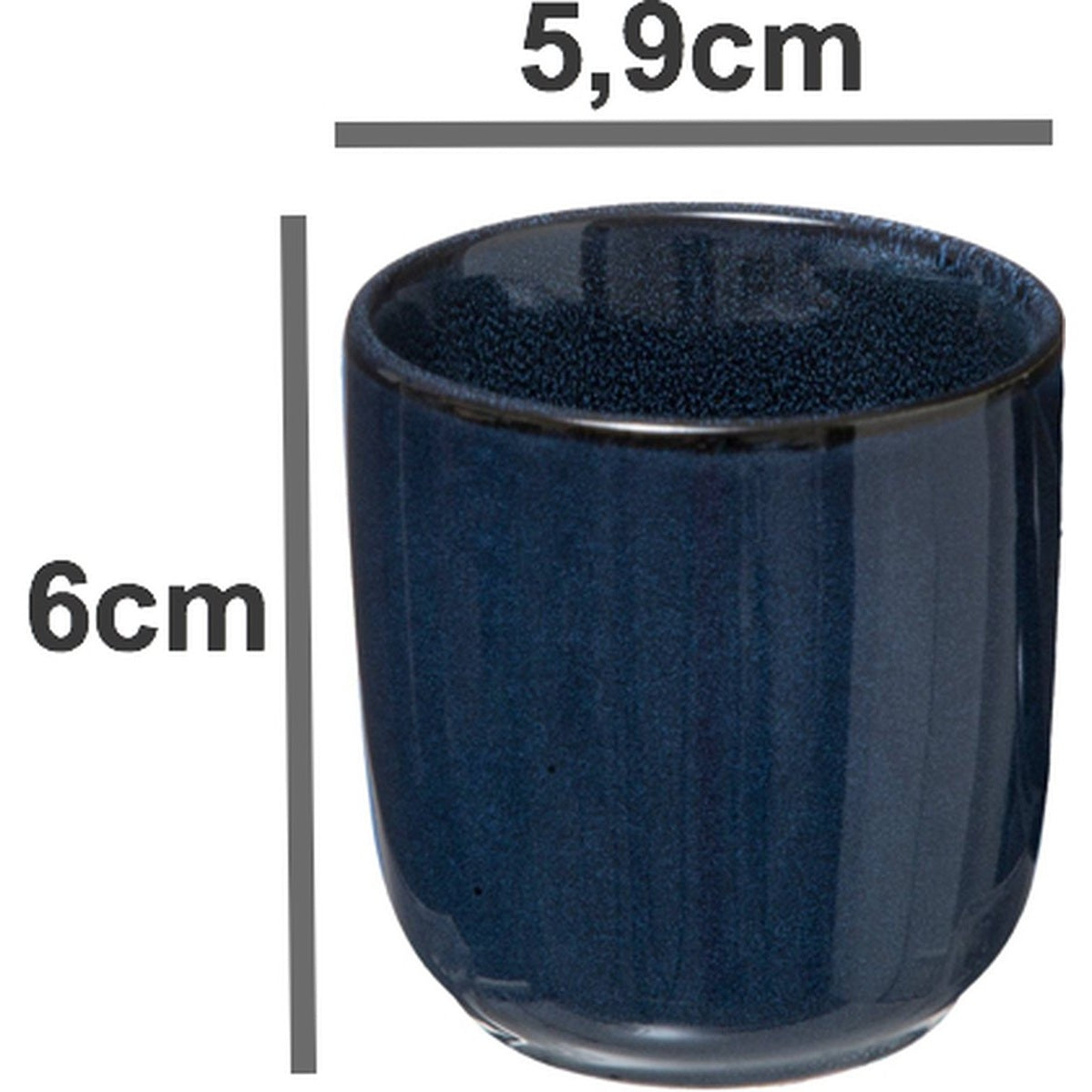 Espressokopje van aardewerk, blauw, 100 ml
