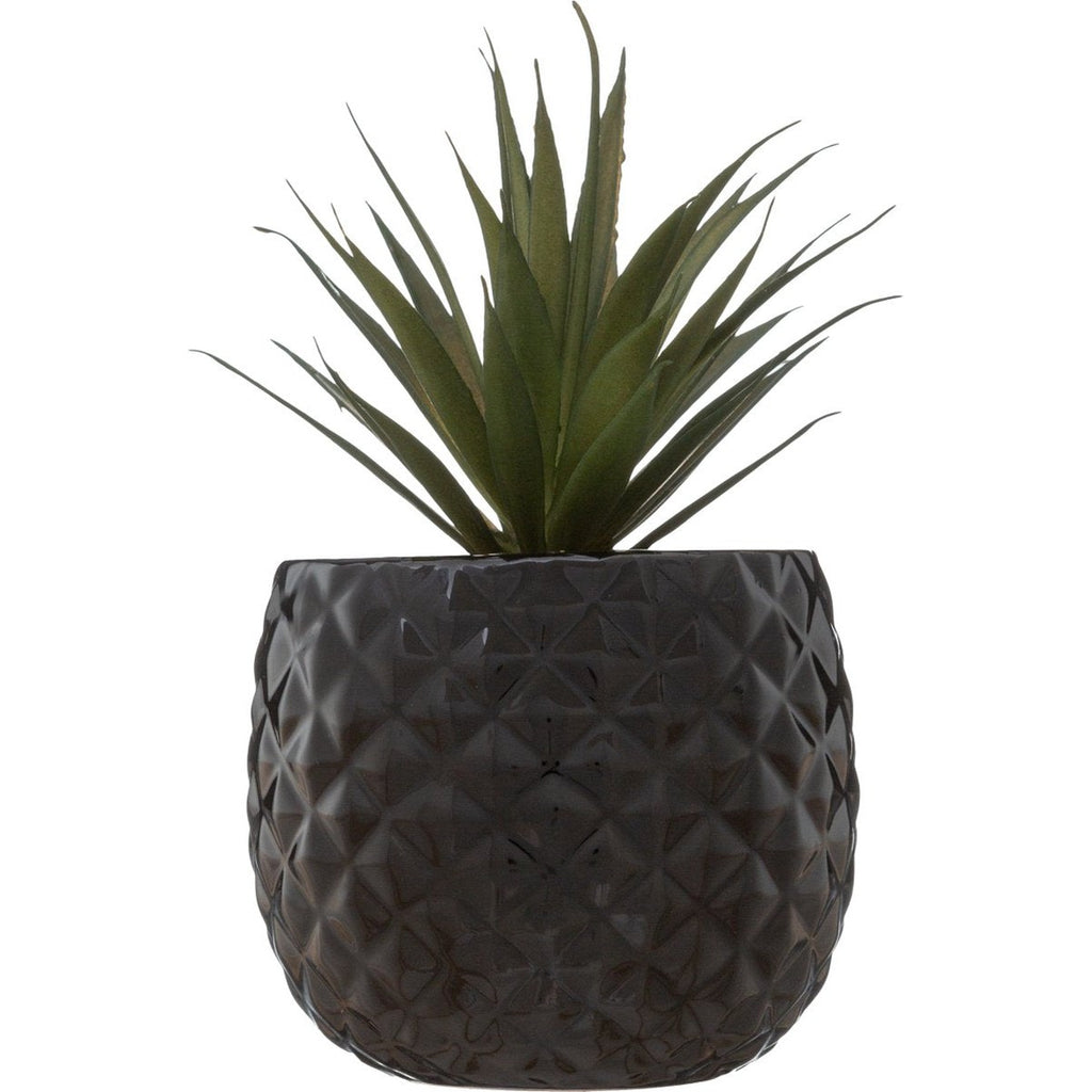 Atmosphera kunstplant in zwarte ananaspot, 21 cm hoog (2)