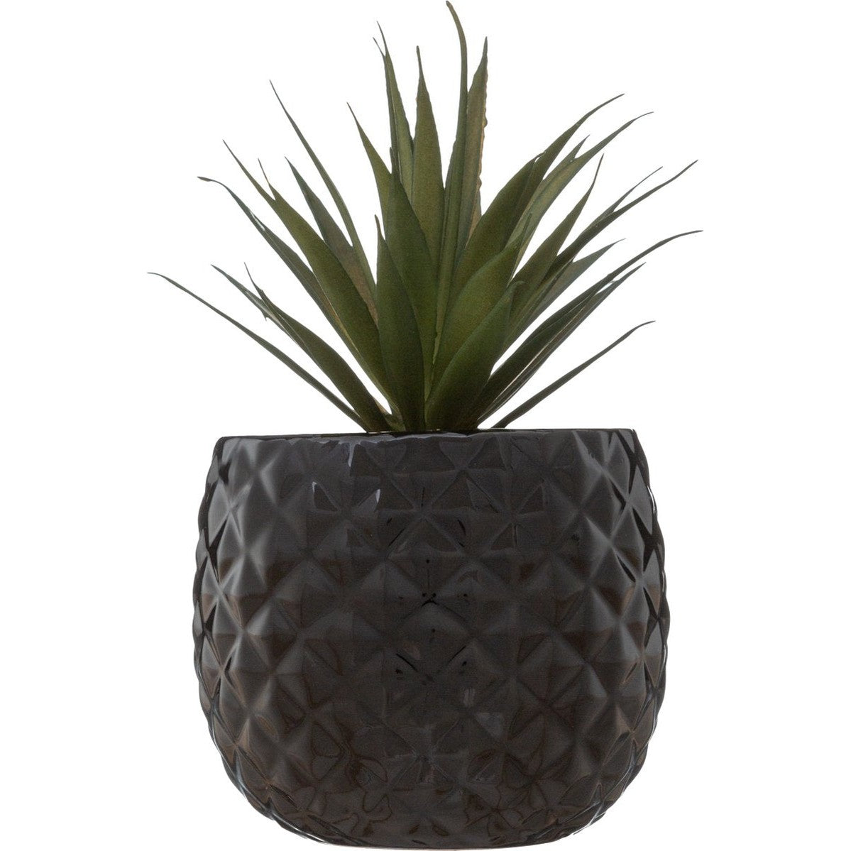 Atmosphera kunstplant in zwarte ananaspot, 21 cm hoog (2)