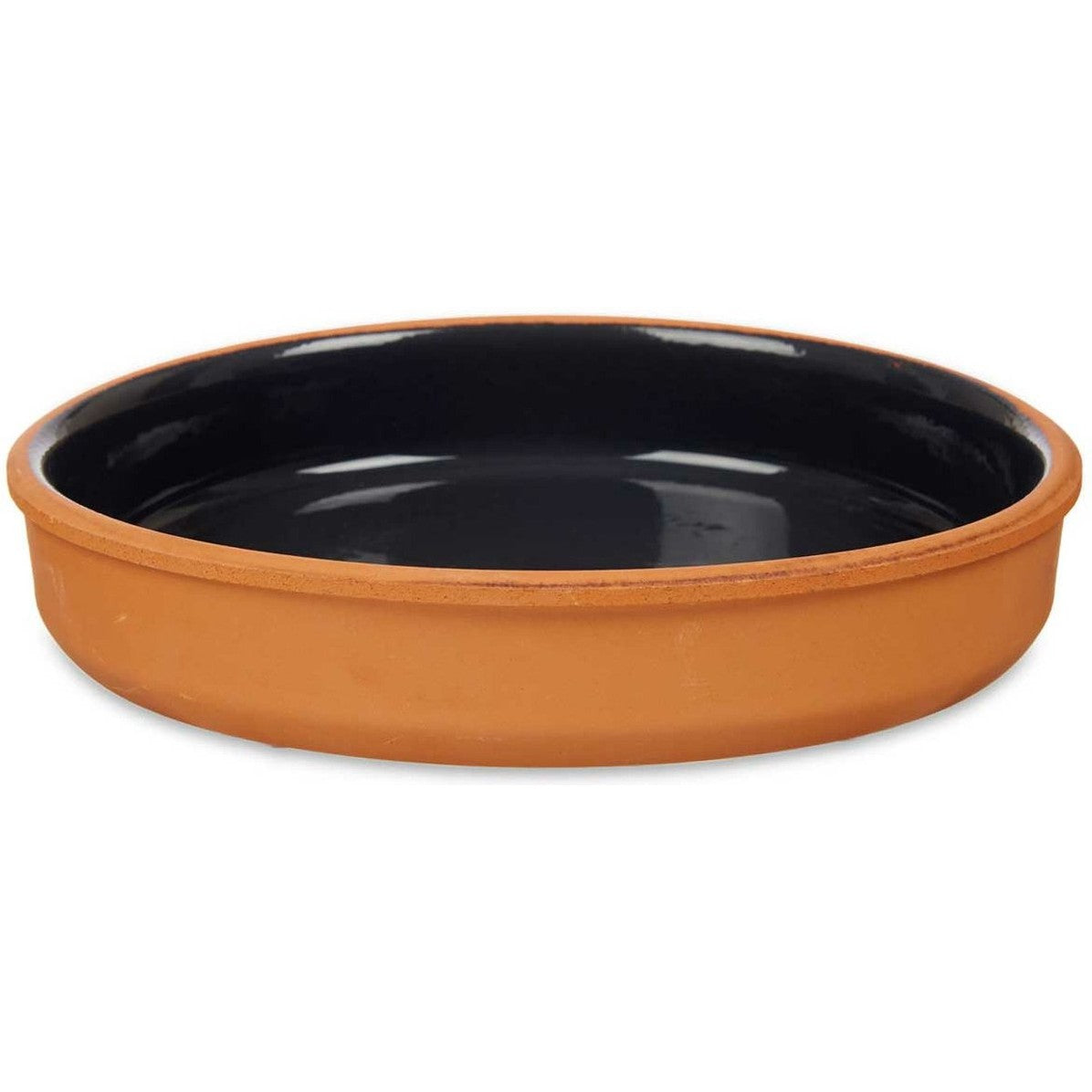 La Dehesa tapas- en ovenschaal terracotta met zwart, 23 cm
