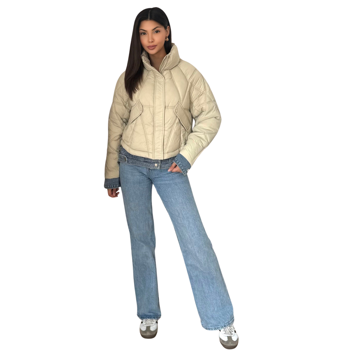 Lamina Short Jacket - Beige - MODESTNOVA