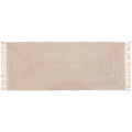 Lang vloerkleed Floral van jute en katoen, 80 x 200 cm, beige