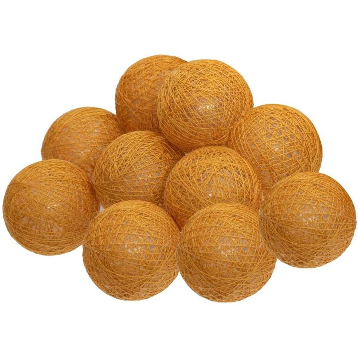 Atmosphera lichtsnoer 10 katoenen LED-bollen, lichtroze, 165 cm