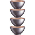 Luminarc glazen kommetjes, lila paars, Ø 13 x 6 cm, set van 4