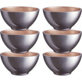 Luminarc glazen kommetjes, lila paars, Ø 13 x 6 cm, set van 6