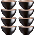 Luminarc kommetjes van glas, zwart, set van 8, Ø 13 cm