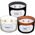 Atmosphera geurkaarsen cadeauset van 3, patchouli, amber, jasmijn