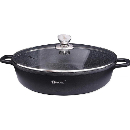 Marmer Coating Lage braadpan met deksel Ø 36 cm