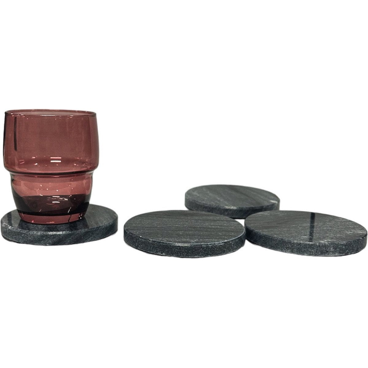 Marmeren onderzetters antislip, set van 4