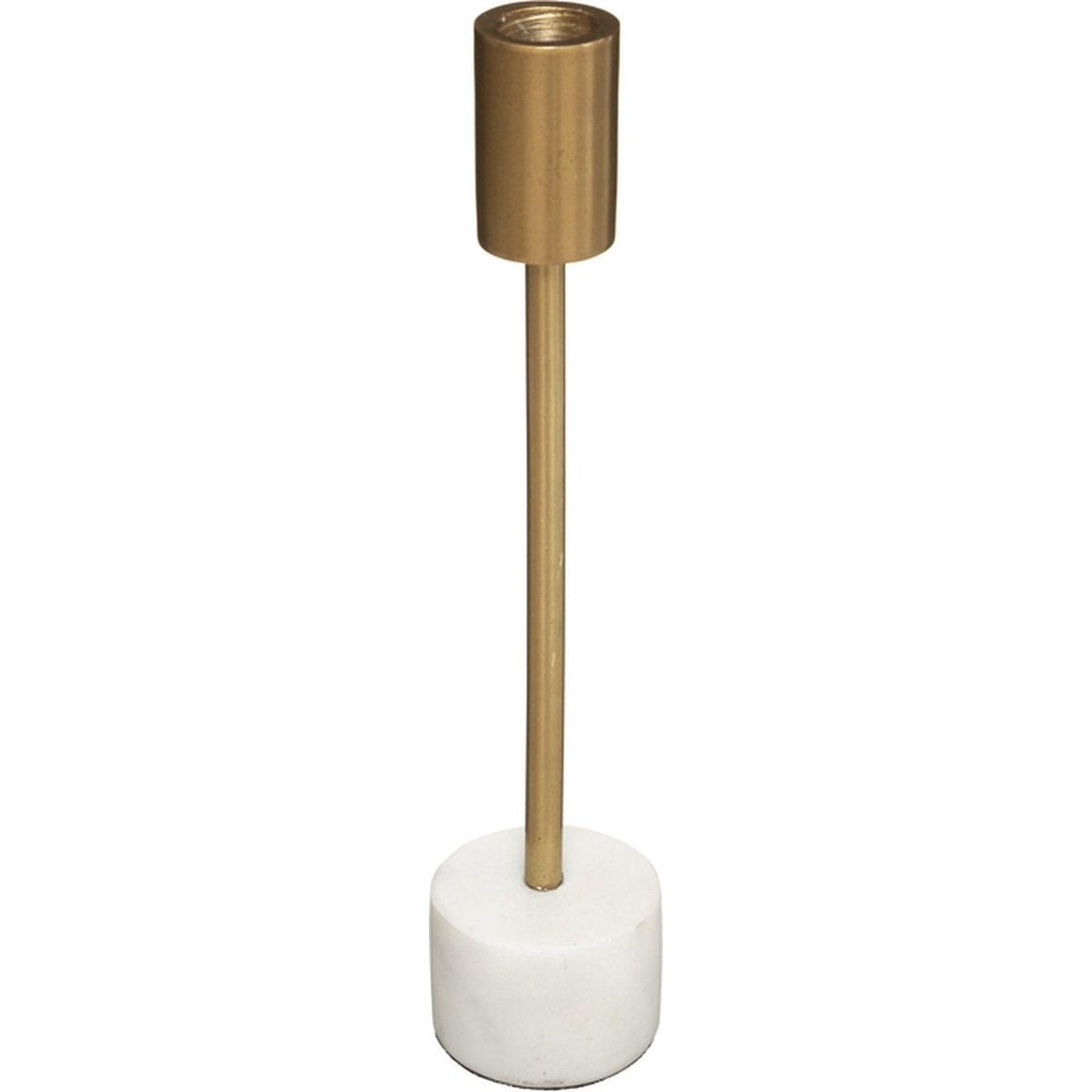 Atmosphera kandelaar van marmer, wit en goud, 27 cm
