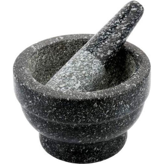 Marmeren vijzel met stamper Ø12x8cm