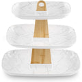 Etagère 3 laags melamine, marmerlook