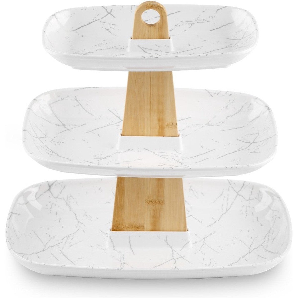 Etagère 3 laags melamine, marmerlook