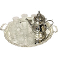 Marokkaanse theeset met theepot 1,5 L, dienblad en 12 glazen