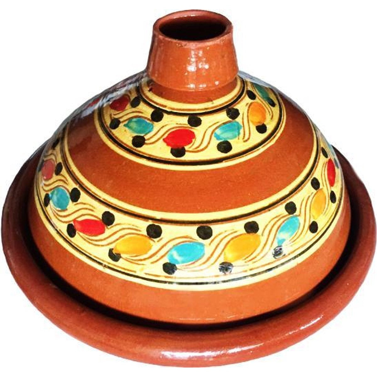 Marokkaanse tajine aardewerk, Ø 30 cm, handgemaakt