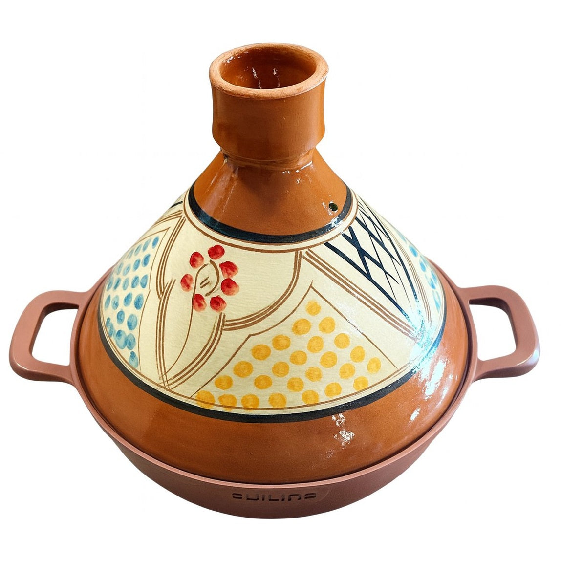Marokkaanse tajine 30 cm, aardewerk deksel en aluminium bodem (2)