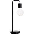 Industriële tafellamp metaal zwart, H 46 cm