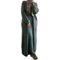 Mina twinset vest en mouwloze jurk, zeegroen