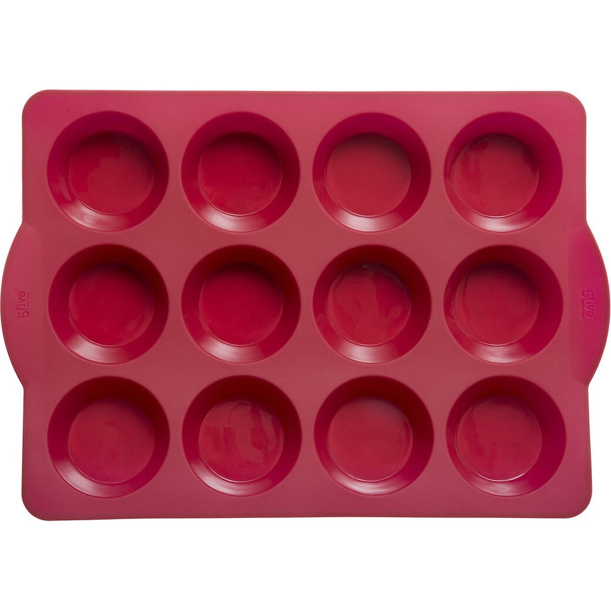 Muffinvorm siliconen rood, 12 muffins, 33 x 23,1 cm