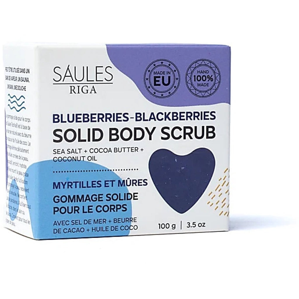 Natuurlijke scrubzeep met bosbes en braam, handgemaakt