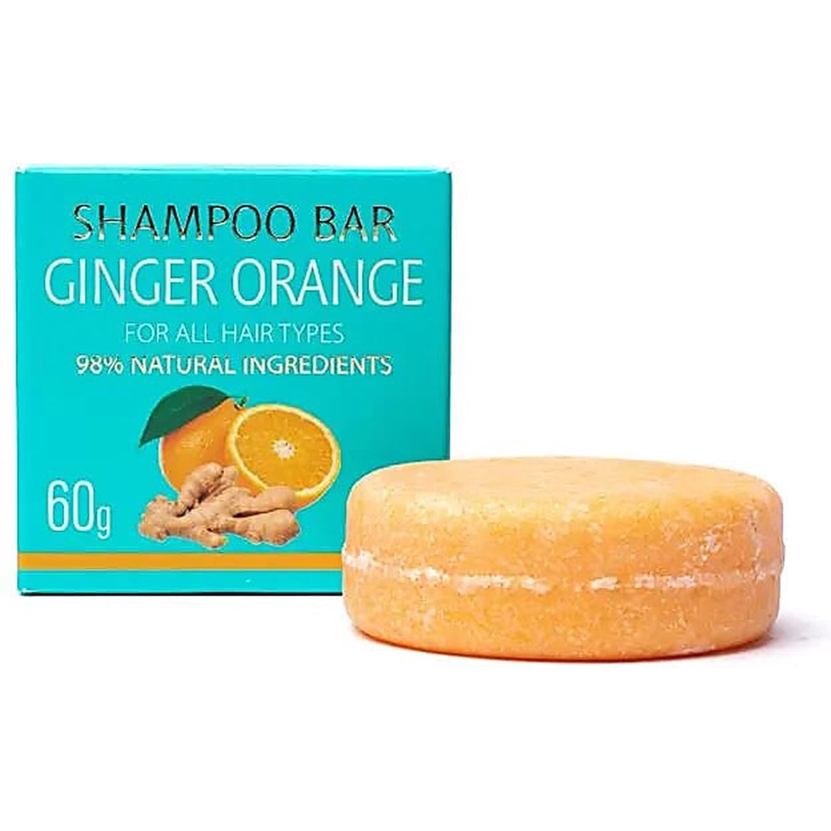 Natuurlijke shampoo bar met gember en sinaasappel