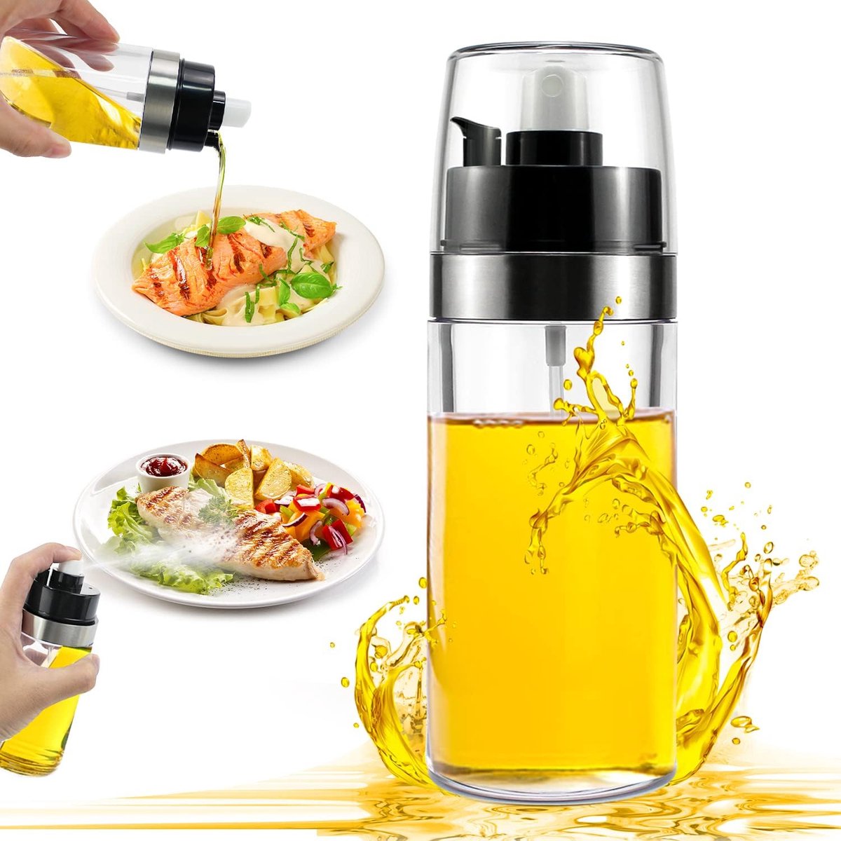Oliesproeier 2-in-1 voor spijsolie, 150 ml