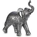 Olifant van hars, zilver, 28 x 11 x 28 cm