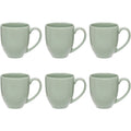 Mokken met oor olijfgroen, stoneware, set van 6 (48 cl)