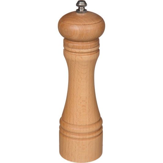 Pepermolen/zoutmolen hout beige 22 cm - Pepermaler/zoutmaler - Kruiden en specerijen vermalers