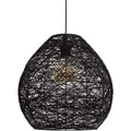 Atmosphera plafondlamp Mona van papier, zwart, Ø 34 x 35 cm