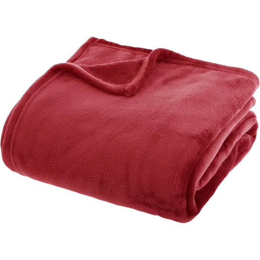 Rode Flanellen fleecedeken/plaid 180x230 cm - 250g/m²