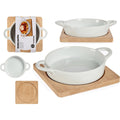Rond dienblad met bamboe bodem, 12,5 cm