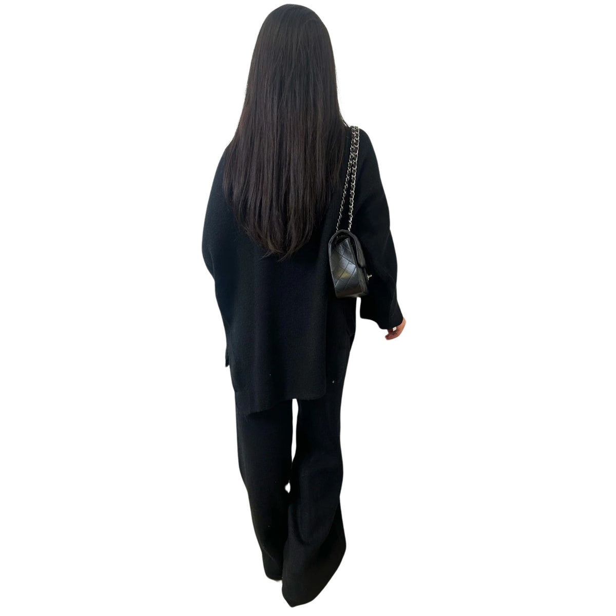 Sisi twinset vest en broek, zwart (3)