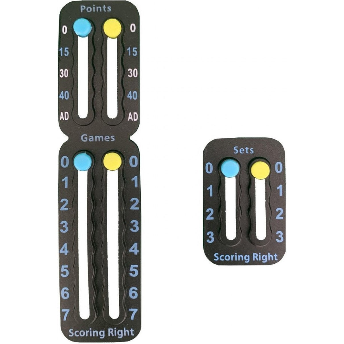 Scorebordsticker voor padel- en tennisracket, zwart