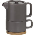 Secret de Gourmet theepot met kopje en onderzetter, taupe