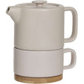 Secret de Gourmet theepot met kopje en onderzetter, nude rose
