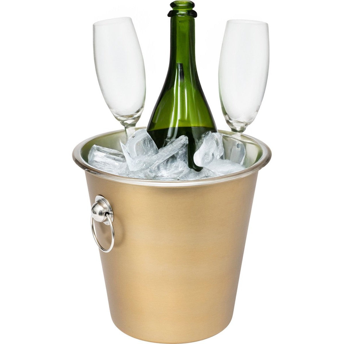 Secret de Gourmet champagne- en wijnkoeler, goud rvs, 22 x 21 cm