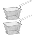 Secret de Gourmet frietmandjes van rvs, set van 4, zilver
