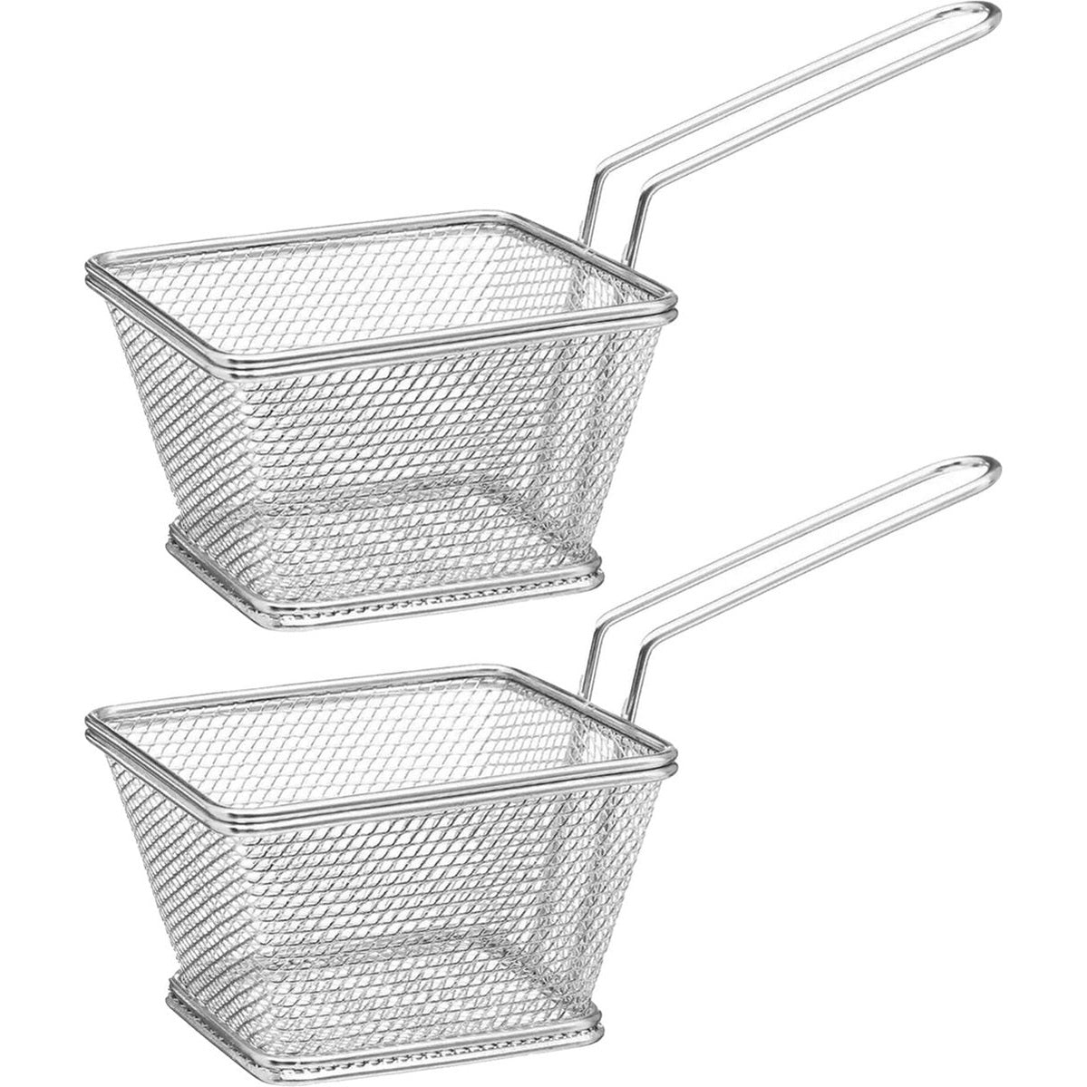 Secret de Gourmet frietmandjes van rvs, set van 4, zilver