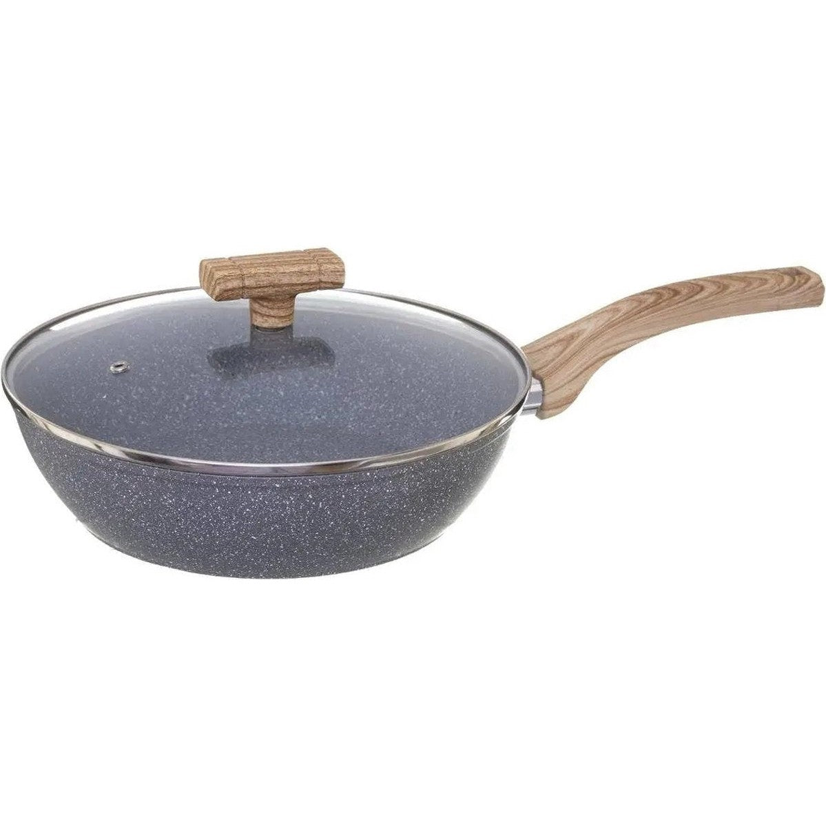 Secret de Gourmet hapjespan met glasdeksel, grijs, Ø 29 cm