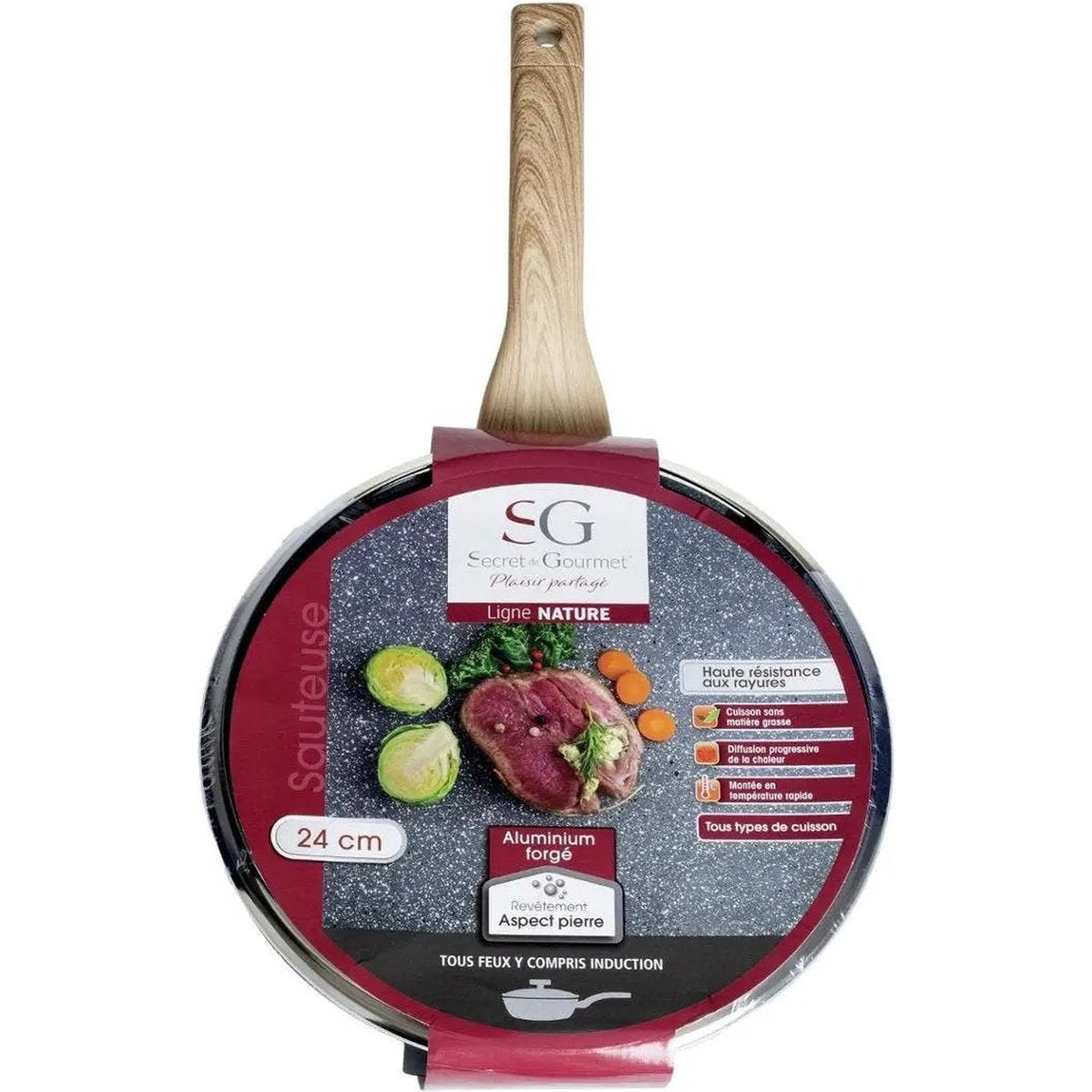 Secret de Gourmet hapjespan met glasdeksel, grijs, Ø 25 cm